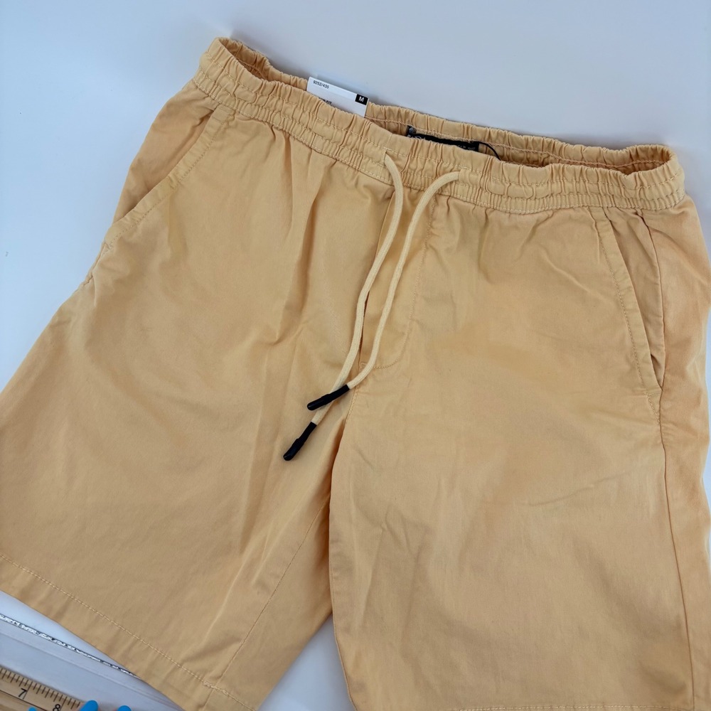 Zara Jogger Fit Shorts Mens M‎ Apricot Orange NEW Cotton Stretch Drawstring 31